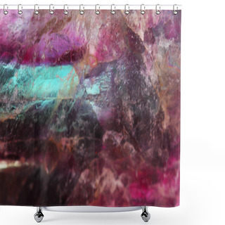Personality  Fluorite Mineral Texture Shower Curtains