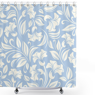 Personality  Seamless Floral Pattern. Vector Illustration. Shower Curtains