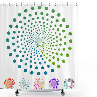 Personality  Elements Made Of Circles Shower Curtains