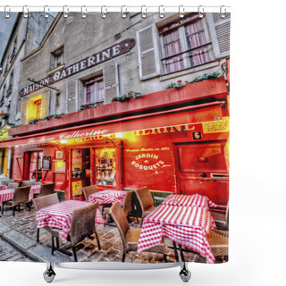 Personality  Cafe On Montmartre Shower Curtains