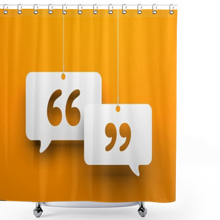 Personality  Chat Symbol And Quotation Mark Shower Curtains