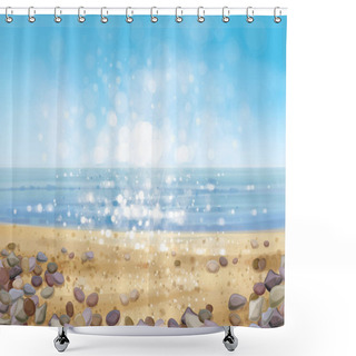 Personality  Ocean And Sandy Beach Shower Curtains