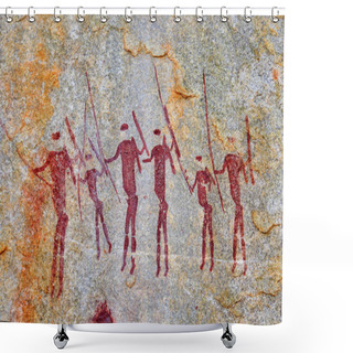 Personality  Chinamapere Rock Paintings-Manica  Shower Curtains