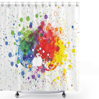 Personality  Abstract Spots Background With Place For Your Text Shower Curtains