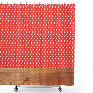 Personality  Tablecloth Or Towel Over The Wooden Table Shower Curtains