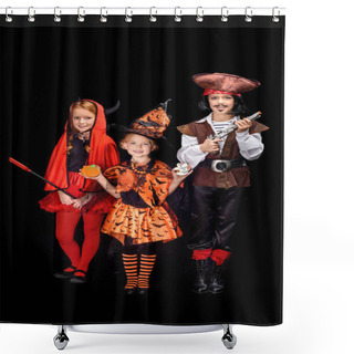 Personality  Children In Halloween Costumes  Shower Curtains