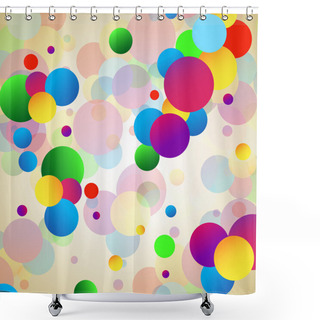 Personality  Abstract Background Of Colorful Circles Shower Curtains