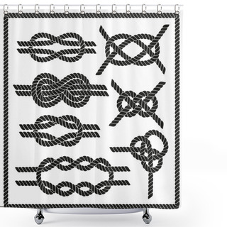Personality  Sailor Knot Set. Shower Curtains