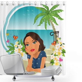 Personality  Little Desire To Work Shower Curtains