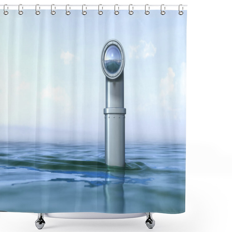 Personality  Periscope Above The Water  Shower Curtains