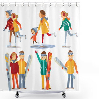Personality  People And Winter Sport Shower Curtains