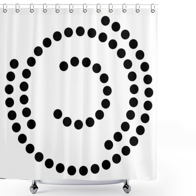 Personality  Spiral Element With Concentric Circles Shower Curtains