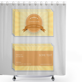 Personality  Vector Business Card, Vector Illustration Shower Curtains