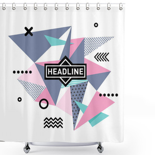 Personality  Abstract Geometric Template Shower Curtains
