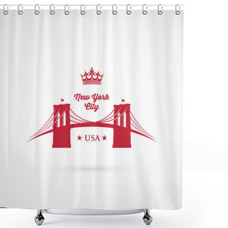 Personality  Brooklyn Bridge - New York Symbol Shower Curtains