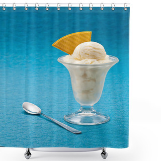 Personality  Vanilla Ice Cream Cup With Wafer  Shower Curtains