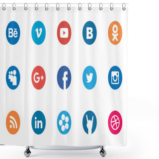 Personality  Social Networks Icons Shower Curtains