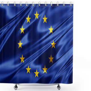 Personality  Europe Union  Flag  With Copy Space For Your Text Or Images Shower Curtains