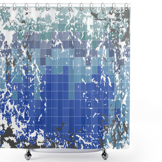 Personality  Blue Grunge Background Shower Curtains