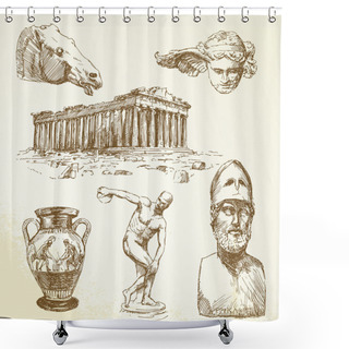 Personality  Ancient Greece Shower Curtains