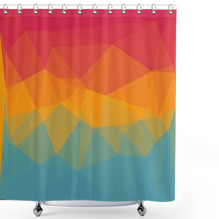 Personality  Abstract Red And Blue Background With Gradient And Geometrical Pattern Shower Curtains
