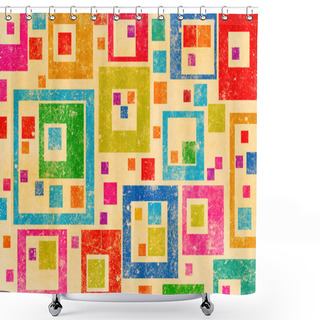 Personality  Naive Art Square Background Shower Curtains
