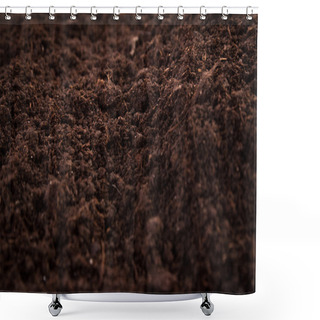 Personality  Soil Or Dirt Section Isolated On White Background Shower Curtains