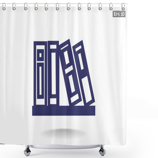 Personality  Stack Of Books Icon Shower Curtains