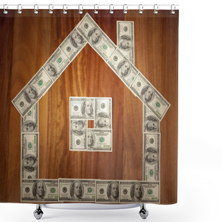 Personality  Money House Shower Curtains