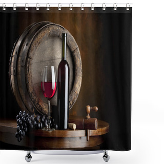 Personality  The Still Life With Red Wine Shower Curtains