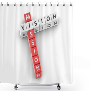 Personality  Vision Mission Buzzword Shower Curtains