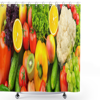 Personality  Fruits And Vegetables Shower Curtains
