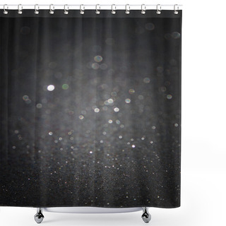 Personality  Silver Background. Elegant Abstract Background With Bokeh Defocused Lights Shower Curtains