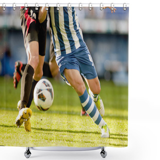 Personality  Soccer Action Shower Curtains