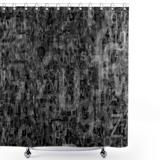 Personality  Letters And Numbers Shower Curtains