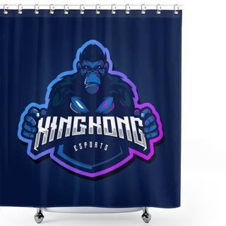 Personality  Kingkong Esports Mascot Logo Vector Shower Curtains