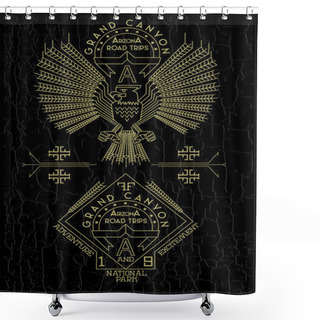 Personality  Print, Design Elements, Emblems And Logo Design Templates Shower Curtains