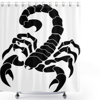 Personality  Vector Image Scorpion Shower Curtains