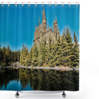 Personality  Osaka, Japan - Jan 22, 2019: The Wizarding World Of Harry Potter In Universal Studios Japan. Universal Studios Japan Is A Theme Park In Osaka, Japan. Shower Curtains