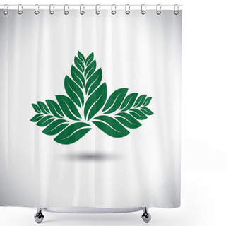 Personality  Herbal Medicine Icon, Natural Beauty Remedies Vector Icon Shower Curtains