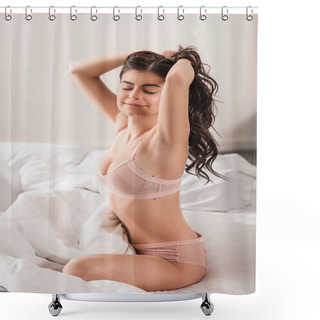 Personality  Brunette Dreamy Girl Shower Curtains