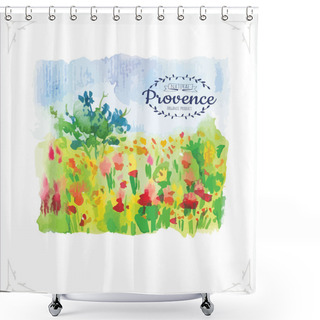 Personality  Beautiful Spring Field Landscape Shower Curtains