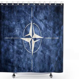 Personality  Grunge NATO Flag Shower Curtains