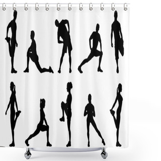 Personality  Various Stretch Silhouettes Shower Curtains
