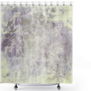 Personality  Ink Blossom Print On Antique Paper Shower Curtains