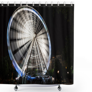 Personality  Wheel And Fountain In Budapest Shower Curtains