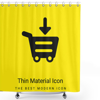 Personality  Add To Cart Minimal Bright Yellow Material Icon Shower Curtains