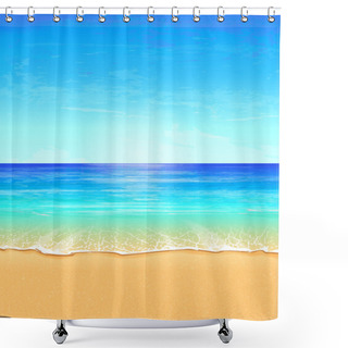 Personality  Seascape Vector Illustration Shower Curtains