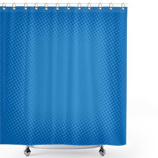 Personality  Halftone Blue Texture Shower Curtains