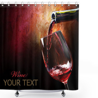 Personality  Red Wine Shower Curtains